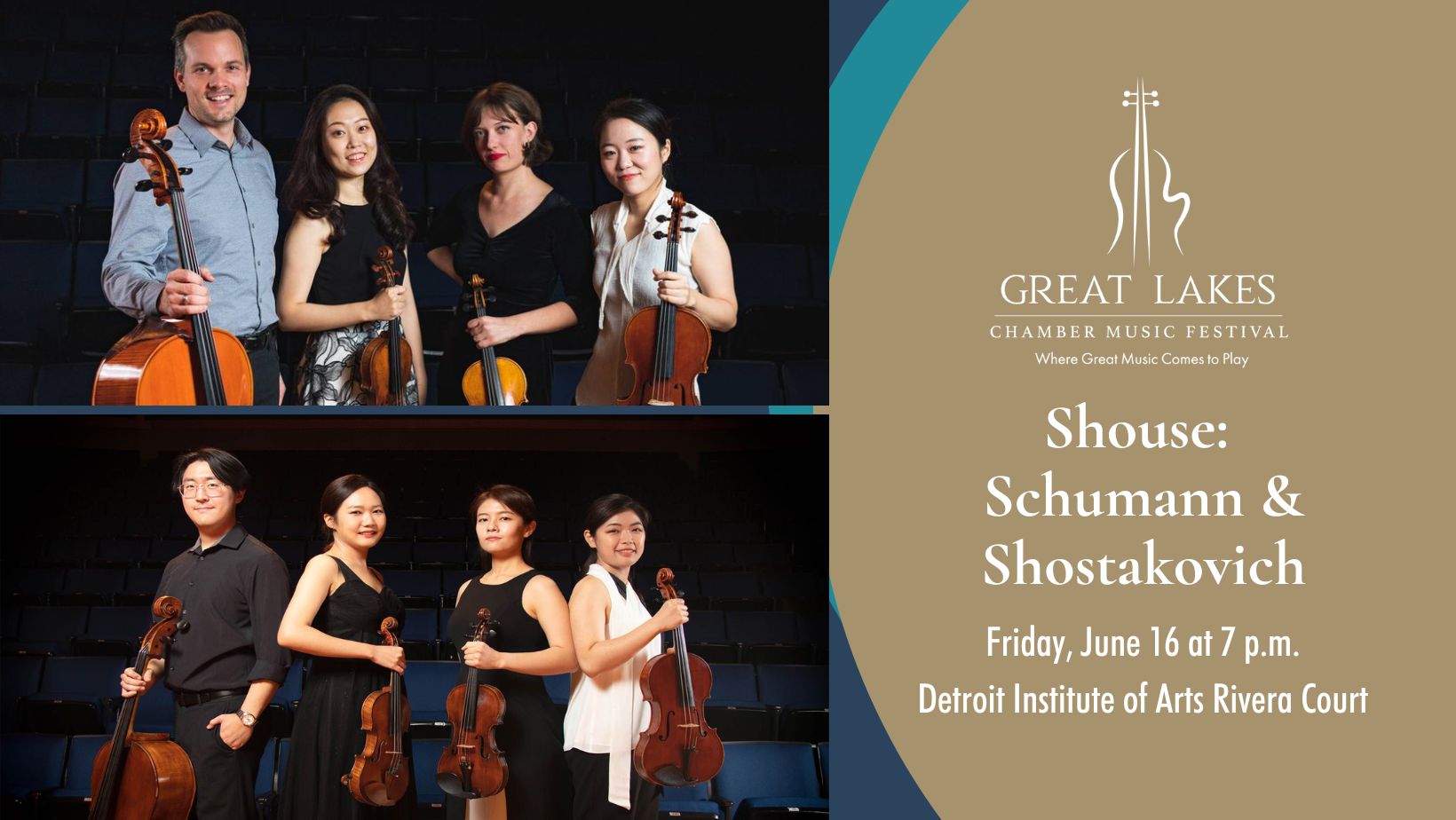 Shouse: Schumann & Shostakovich FRI JUNE 16 | 7 PM Hesper Quartet, Pelia String Quartet